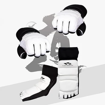 Taekwondo Bőr Láb Kesztyű Edző Karate Boka Védő Őrség Felszerelés Boxing Harcművészeti Láb Őr Zokni Felnőtt Gyerek