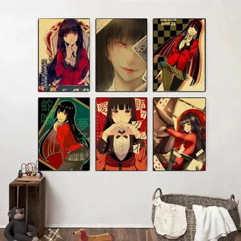 Régi Anime, TV, Rajzfilm Kakegurui Plakát, Poszter nátronpapír Vintage Poszter Wall Art Festmény Esztétikai Kis Méretű fali matrica