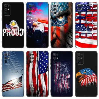 USA Amerikai Zászló Telefon Esetében A Huawei Honor 7A-8A 9X 20 Pro 10X Lite 7S 8C 8, 8X 9A 9B 10i 20E 20i 20-30i Puha Borító Fekete