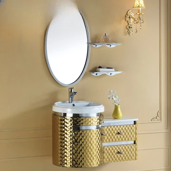 Rozsdamentes acél szekrény kombináció fürdőszoba szekrény, tükör, szekrény, kezet kell mosni, illetve medencék.