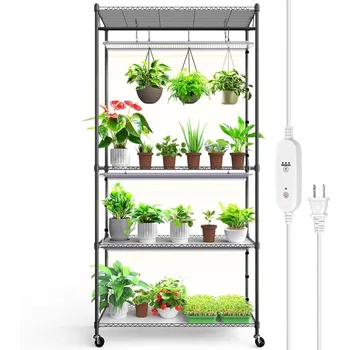 Növény Állni a Nő Könnyű, 3FT T5 5000K 36W 3 darab LED Teljes Spektrumú Beltéri DIY Növény Polcon Nő Fények