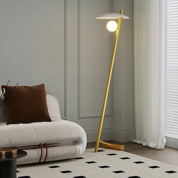 Állólámpa, minimalista nappali lámpa, kanapé oldalán dekoráció, modern, minimalista hálószoba, dolgozószoba, függőleges asztali lámpa