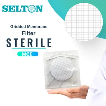 SELTON 25PCS 47mm Steril MCE Gridded Membrán Szűrő 0.45 um Labor Hidrofil Papír Szűrő