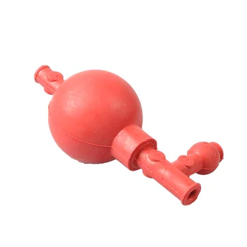 Három-Piros gumi szar fül labdát Mennyiségi pipettázási Biztonságos szívó izzó üveg mérleg szalma Tee labda
