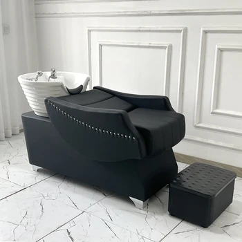 Masszázs Hordozható Sampon Ágy, Luxus Hajmosás Modern Luxus Sampon Ágy Szépség Fodrászat Cadeira De Barbeiro Bútorok