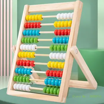 Színes Fa Abacus Matematikai Játék 100 Számolja Gyöngyök Oktatási, Tanulási Játékok Óvodás, illetve Általános Diákok