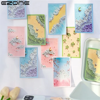 EZONE 80 Lap Sakura olajfestmény Sticky Notes Dekoráció Memo Pad DIY Scrapbooking Napló, Jegyzettömb Levélpapír Iskolai felszerelés