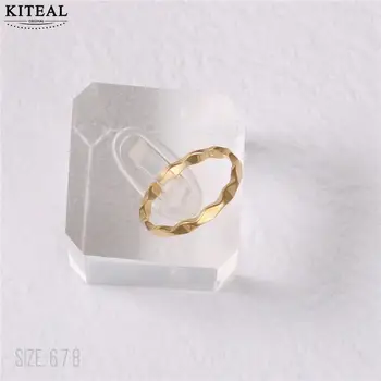 KITEAL Új Gyönyörű Divatos Arany színű mérete 6 7 8 Parfüm női gyűrű a nők Egyszerű Gyűrűző Gyűrű, férfi gyűrű, esküvői