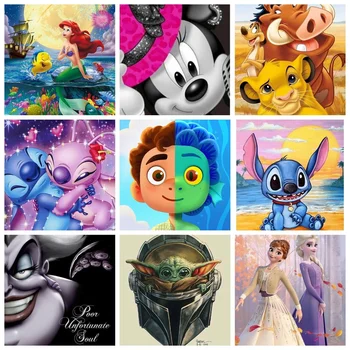 Disney Hercegnő Mickey Lilo Szem Nani Wall Art Vászon Festmény HD Nyomtatás Festmény Gyerek Szoba Nappali Dekor keret nélküli