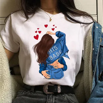 A szerelem Fiúk, Lányok Nyomtatott póló, Női Top, Rövid Ujjú Street Style Női póló, Alkalmi Póló