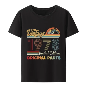Évjárat 1978-1982 Limitált Kiadású, Eredeti Alkatrész Y2k pólók Születésnapi Ajándék Modális O-neck Tee Koszulki Blúz Levelek Laza Blusa