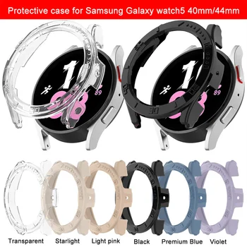 Új Nehéz Keret Esetében Intarziás Gyűrű tok Samsung Galaxy Óra 5/Pro/4/Aktív 40mm/44mm A Watch5/4 Üveg kijelző Védő fólia