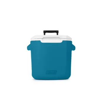 Kék Hordozható Hűtő Hűtő 28-Liter/19 Nehéz Hűvösebb Kerekekkel Áruszállító Szabad Strand Szabadtéri Tábor, Táborozás
